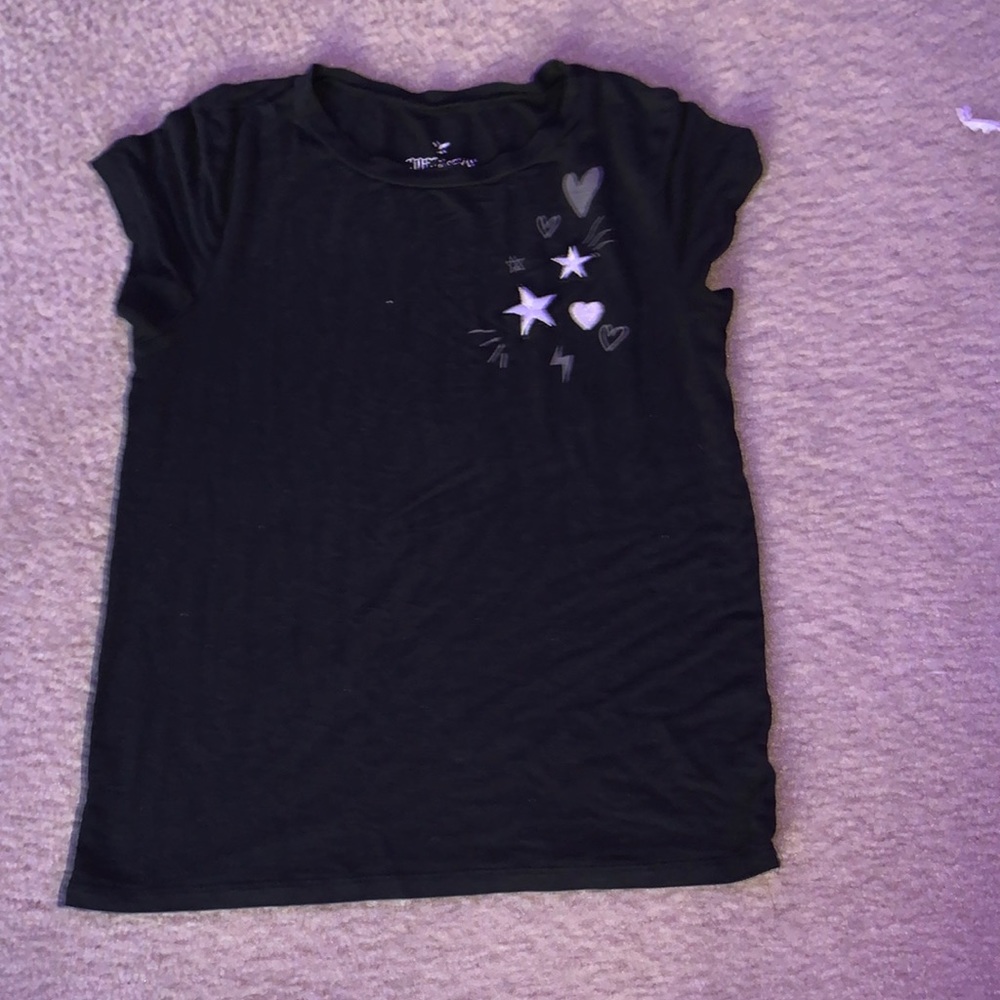 Black t shirt with detail